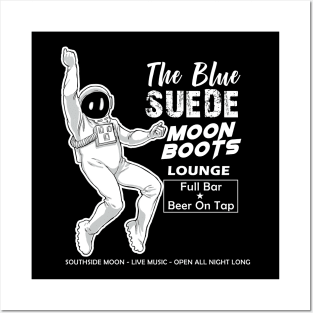 The Blue Suede Moon Boots Lounge Posters and Art